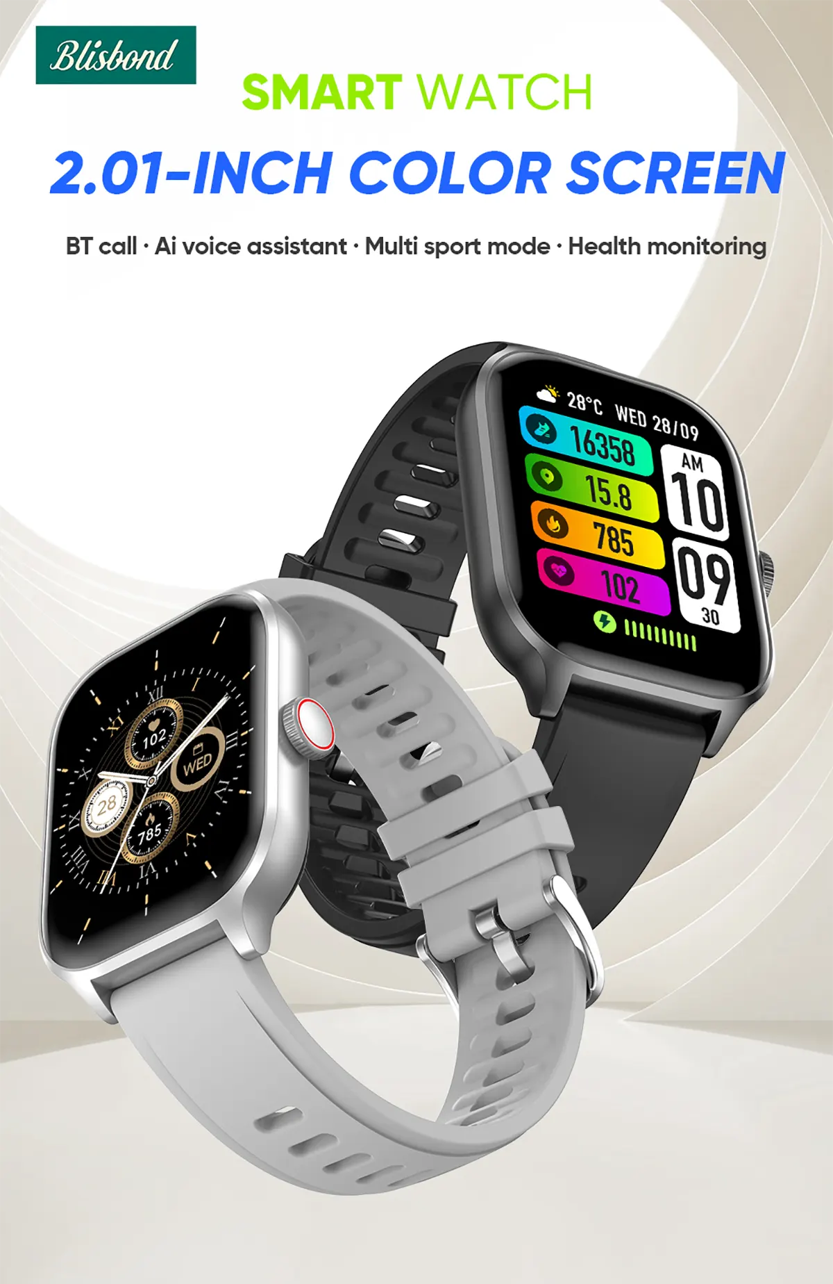 Blisbond Pulse Outdoor Sports Bluetooth Calling Smartwatch Blisbond Pulse Outdoor Sports Bluetooth Calling Smartwatch